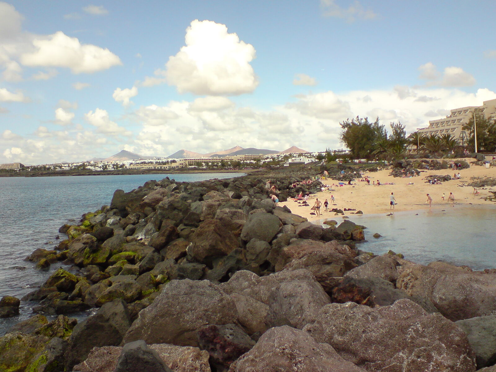 Playa del Jablillo family lagoon beach in Costa Teguise, Lanzarote