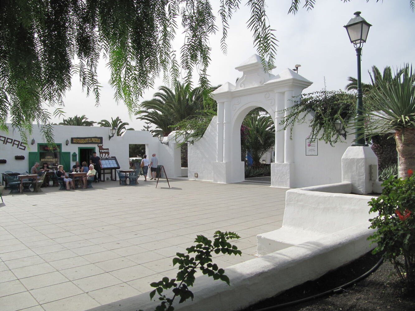 Pueblo Marinero plaza designed by César Manrique in Costa Teguise, Lanzarote