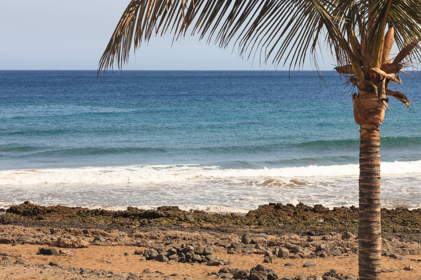 Playa Grande in Puerto del Carmen, the swim venue for Ocean Lava Lanzarote