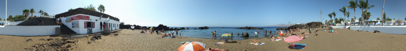Playa Chica panorama at Puerto del Carmen, Lanzarote's main snorkelling beach