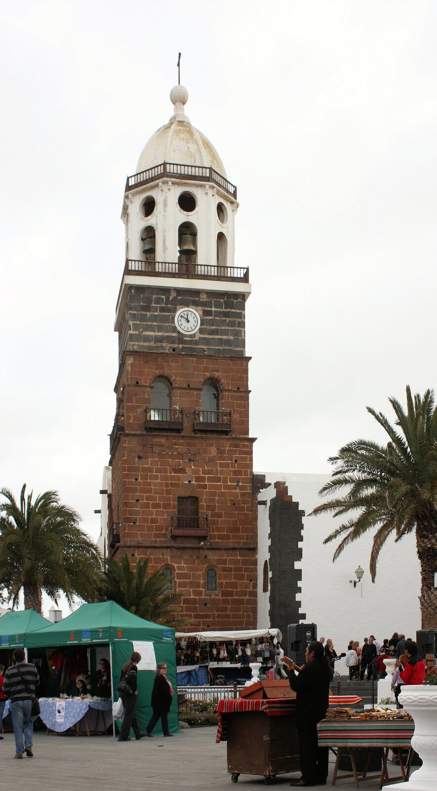 Bell tower of the Iglesia de Nuestra Senora de Guadalupe in Teguise, Lanzarote
